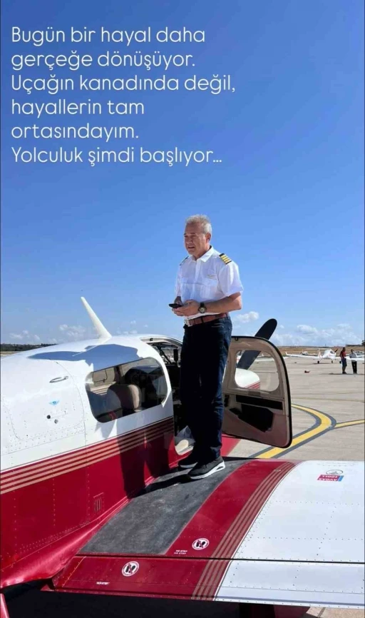 Pilotun son paylaşımı, &quot;Uçağın kanadında değil, hayallerin tam ortasındayım&quot; oldu
