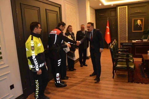 Polis Teşkilatı&rsquo;ndan, Kaymakam Odabaş&rsquo;a ziyaret
