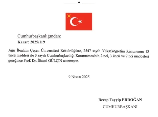 Prof. Dr. İlhami Gülçin, AİÇÜ rektörü oldu
