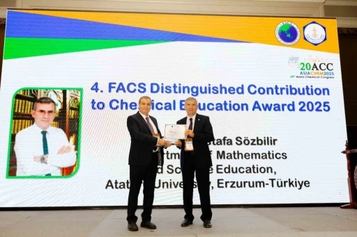 Prof. Dr. Sözbilir’e uluslararası kimya eğitim ödülü
