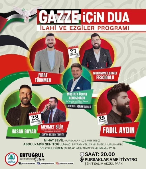 Pursaklar’da eller Gazze için duaya kalkıyor
