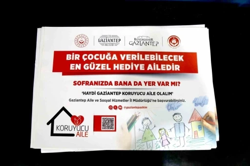 "Haydi Gaziantep Koruyucu Aile Olalım" ve "Sofranda Bana da Yer Var mı" temalı yemek altlıkları tanıtıldı
