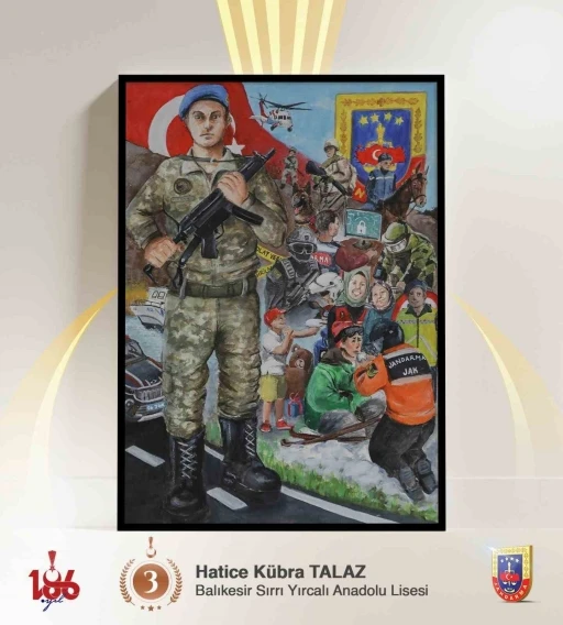 &quot;Jandarma&quot; temalı liseler arası resim yarışması sonuçlandı
