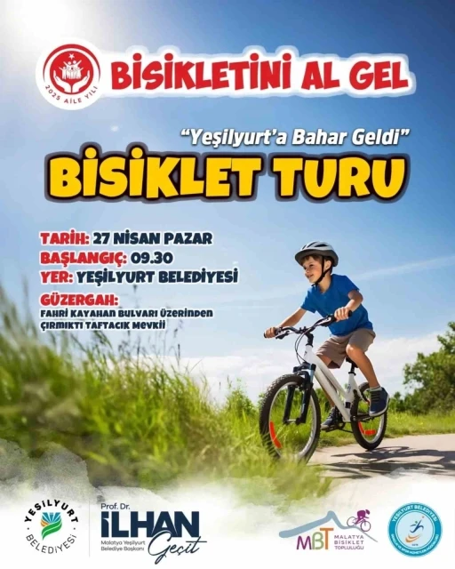 &quot;Yeşilyurt’a Bahar Geldi&quot; Bisiklet Turu 27 Nisan Pazar günü yapılacak
