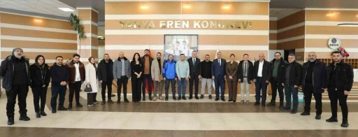 Rekt&ouml;r Elmastaş, Gazetecileri ağırladı
