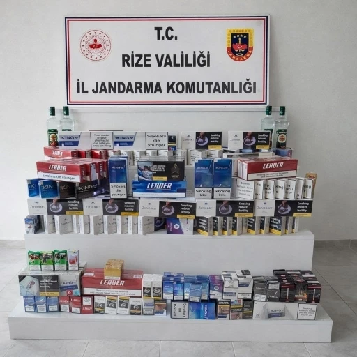 Rize&rsquo;de ka&ccedil;ak sigara operasyonu
