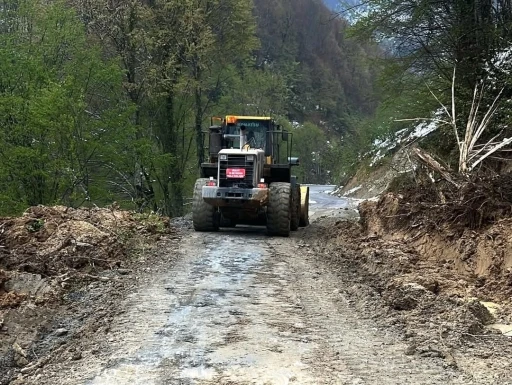 Samandere Şelalesi yolunda heyelan
