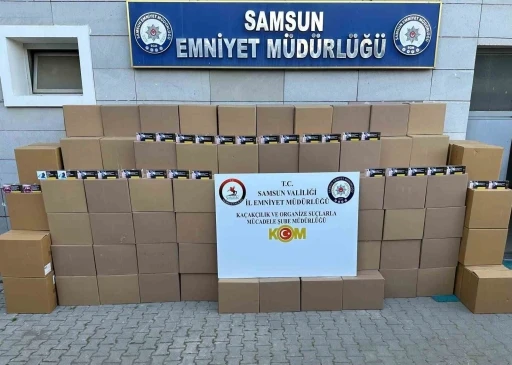 Samsun’da 2 milyon 260 bin adet kaçak makaron ele geçirildi
