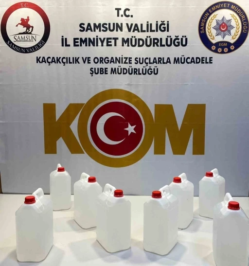 Samsun&rsquo;da 40 litre ka&ccedil;ak etil alkol ele ge&ccedil;irildi
