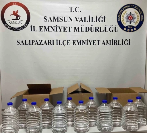 Samsun&rsquo;da ka&ccedil;ak alkol operasyonu: 60 litre etil alkol ele ge&ccedil;irildi
