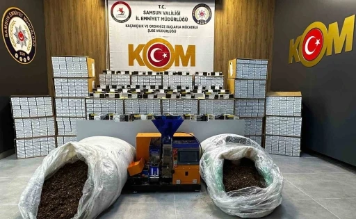 Samsun&rsquo;da ka&ccedil;ak sigara ve t&uuml;t&uuml;n operasyonu: 280 bin adet makaron, 40 bin adet sigara ele ge&ccedil;irildi
