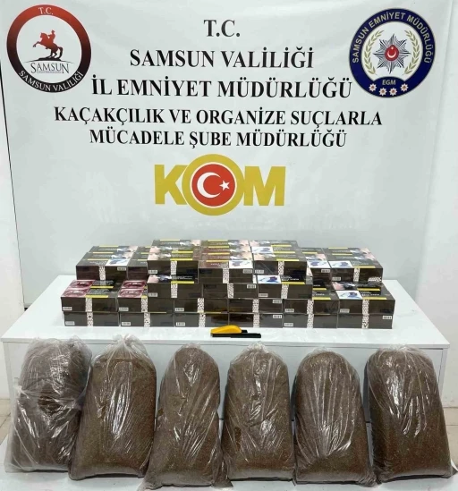 Samsun’da kaçak tütün ve makaron operasyonu
