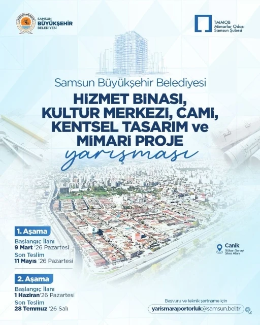Samsun&rsquo;da kentsel tasarım ve mimari proje yarışması
