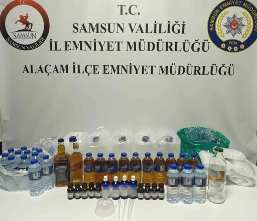 Samsun’da sahte içki operasyonu
