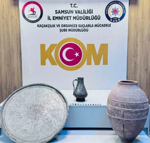 Samsun&rsquo;da tarihi eser operasyonu: Helenistik sikkeler ve Osmanlı eserleri ele ge&ccedil;irildi
