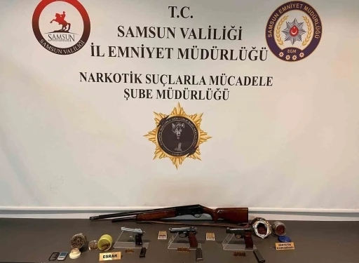 Samsun&rsquo;da uyuşturucu ve silah operasyonu
