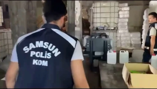 Samsun merkezli 8 ilde sahte alkol şebekesine operasyon: 4 ton etil ve metil alkol ele geçirildi
