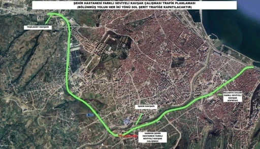 Samsun Şehir Hastanesi kavşak &ccedil;alışması başlıyor

