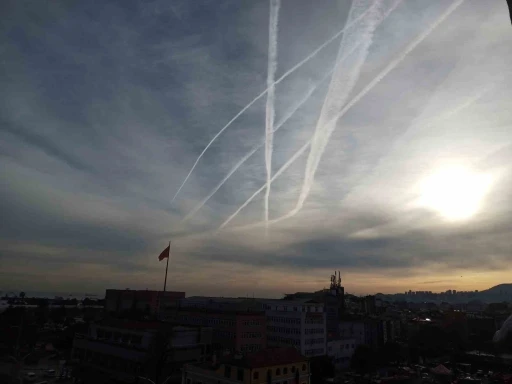 Samsun semalarında dikkat &ccedil;eken manzara
