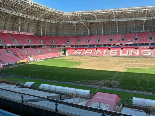 Samsunspor&rsquo;un stadının zeminine ısıtma ve soğutma tesisatı d&ouml;şeniyor
