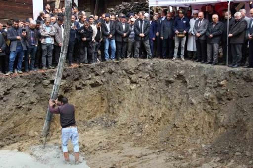 Şehidin ailesi için kurduğu ev hayalini devlet gerçekleştirdi, temel törenle atıldı
