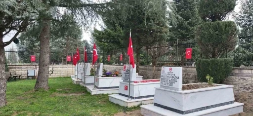 Şehitlikte bayram temizliği
