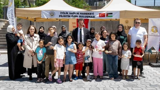 Sel&ccedil;uk &Uuml;niversitesinden Filistinli &ccedil;ocuklara sağlık ve dayanışma eli
