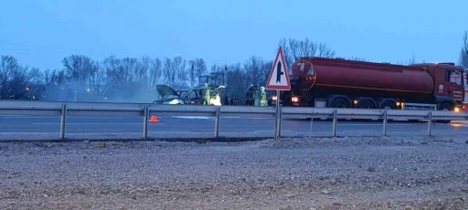 Seyir halindeki ara&ccedil; alev topuna d&ouml;nd&uuml;
