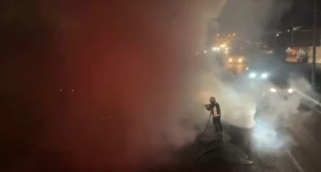 Seyir halindeki ara&ccedil; alev topuna d&ouml;nd&uuml;
