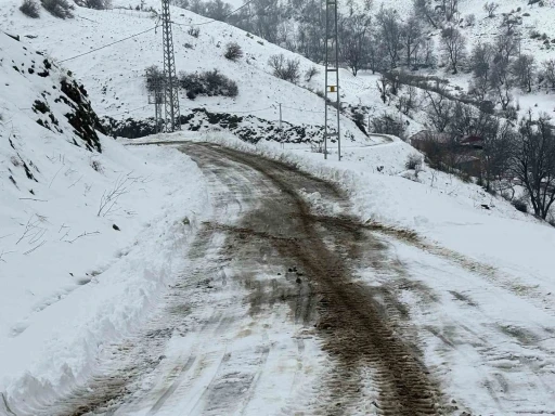 Siirt’te kardan kapanan köy yolu ulaşıma açıldı
