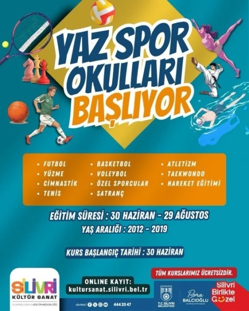 Silivri Belediyesi yaz spor okulları başlıyor
