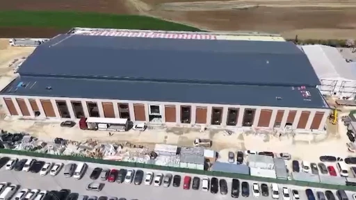 Silivri&rsquo;ye inşa edilen duruşma salonu havadan g&ouml;r&uuml;nt&uuml;lendi
