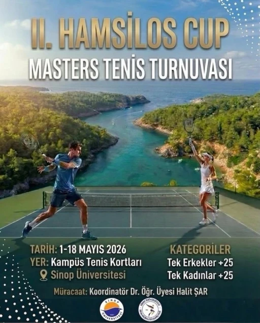Sinop&rsquo;ta 2. Hamsilos cup tenis turnuvası başlıyor
