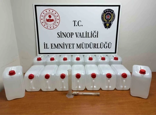 Sinop’ta 80 litre etil alkol ele geçirildi
