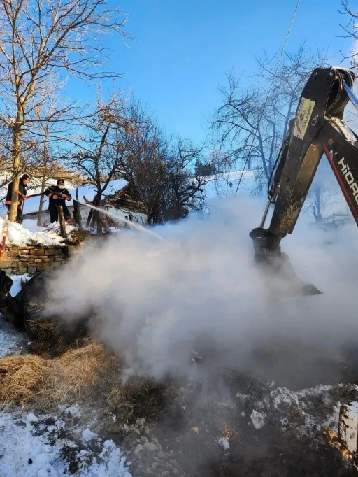 Sinop&rsquo;ta ahır yangını: 9 b&uuml;y&uuml;kbaş hayvan telef oldu
