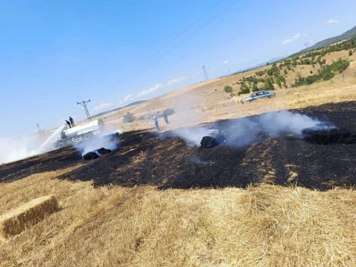 Sinop&rsquo;ta balya makinesi arızası yangın &ccedil;ıkardı
