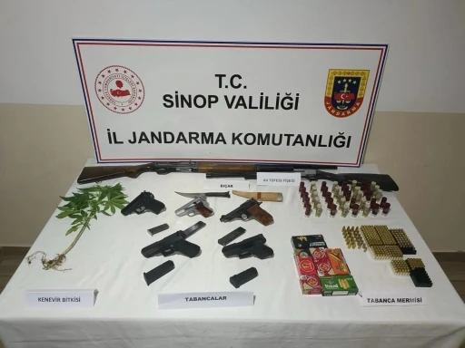 Sinop’ta silah ve uyuşturucu operasyonu: 3 gözaltı
