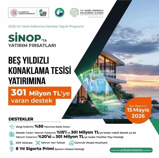 Sinop&rsquo;ta turizm yatırımlarına dev destek
