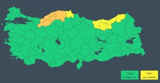 Sinop&rsquo;un batısı i&ccedil;in sarı kodlu kar alarmı
