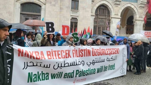 Sirkeci’de Nakba’nın 77. yıldönümü için eylem yapıldı

