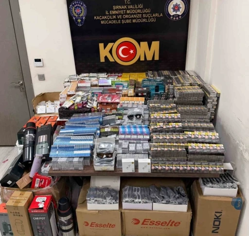 Şırnak&rsquo;ta 3 bu&ccedil;uk milyon liralık ka&ccedil;ak malzeme ele ge&ccedil;irildi
