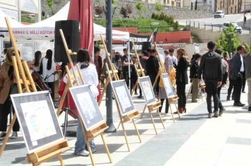 Şırnak’ta Gazze’deki katliamı anlatan resim sergisi açıldı
