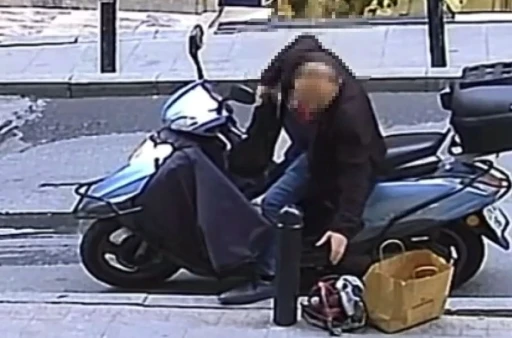 Şişli&rsquo;de kaldırımdaki taşlama makinesini &ccedil;alan şahıs tutuklandı
