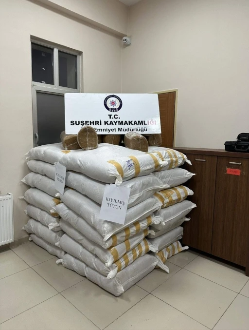 Sivas’ta kaçak tütün operasyonu: 900 kilo kıyılmış tütün ele geçirildi
