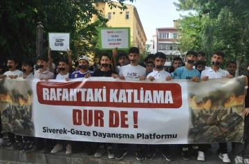 Siverek’te sesiz yürüyüşle İsrail protesto edildi
