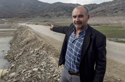 Sular çekilince ortaya çıkan yol 18 köyün ulaşımını kolaylaştırdı
