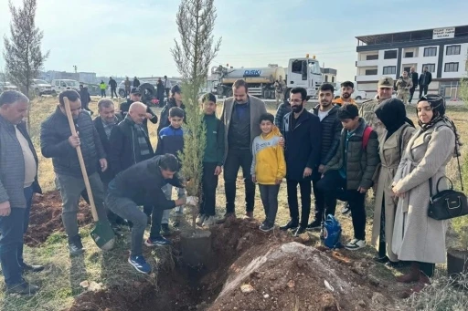 Sur olaylarında şehit d&uuml;şen kolluk kuvvetleri i&ccedil;in Diyarbakır&rsquo;da fidan dikildi
