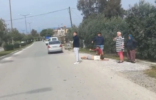 Takla atan otomobilden dışarı fırladı
