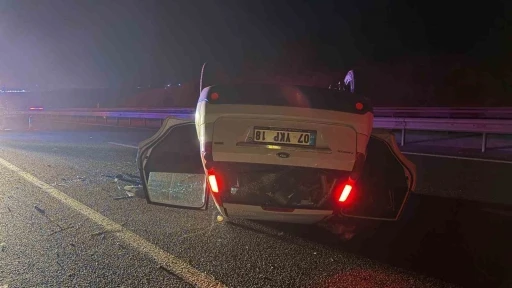 Takla atan otomobilin s&uuml;r&uuml;c&uuml;s&uuml;n&uuml;n alkoll&uuml; olduğu hastanede ortaya &ccedil;ıktı
