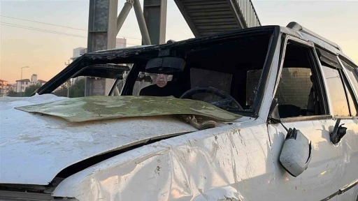 Takla atarak hurdaya d&ouml;nen Tofaş&rsquo;ın s&uuml;r&uuml;c&uuml;s&uuml; yaralandı
